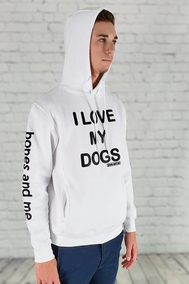 VUCJAK edition - I LOVE MY DOG(S) AWESOME HOODIE (white)