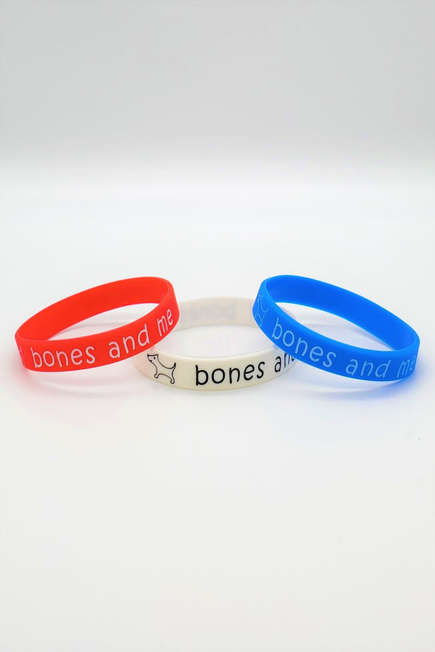 Adult Silicone Bracelet - Red. White. Blue.