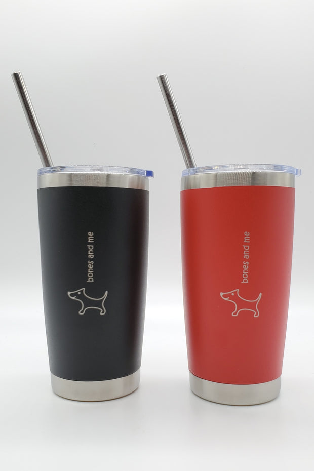 Red & Black Doxie Twin Pack Drink Tumblers